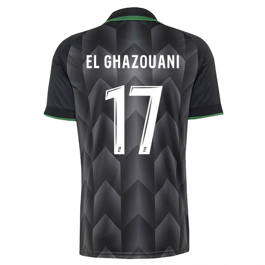גברים כדורגל Fatima El Ghazouani #17 לבן שחור ירוק הרחק ג'רזי 2026/27