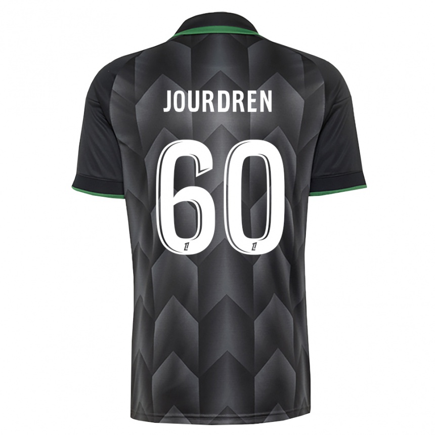 גברים כדורגל Ilan Jourdren #60 לבן שחור ירוק הרחק ג'רזי 2026/27