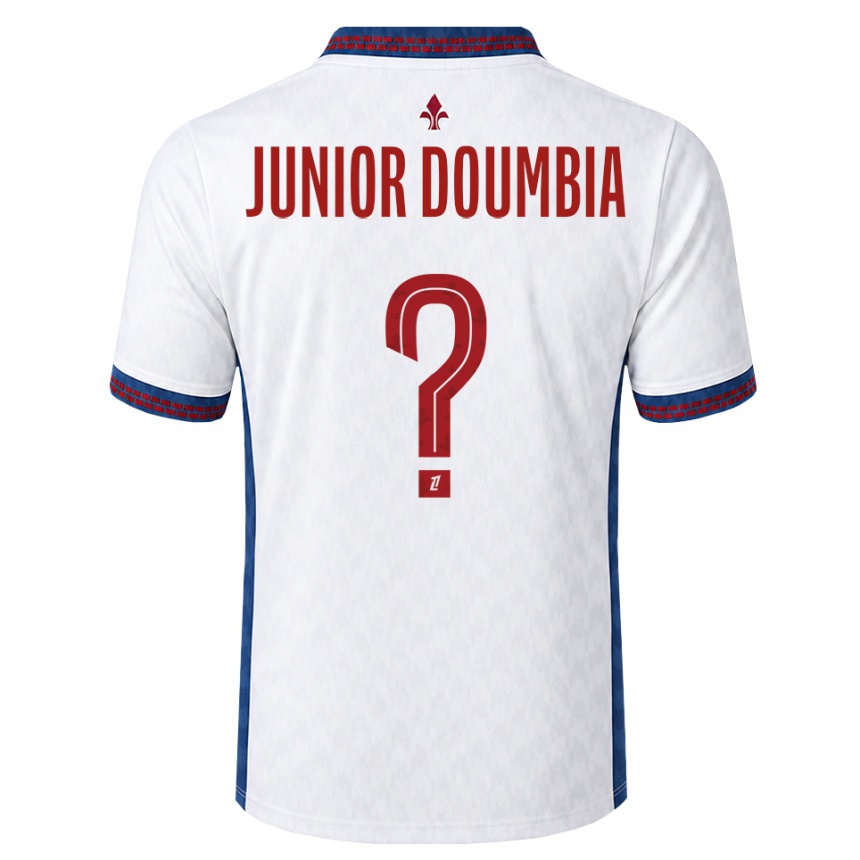 גברים כדורגל Samba Junior Doumbia #0 אדום לבן כחול הרחק ג'רזי 2026/27
