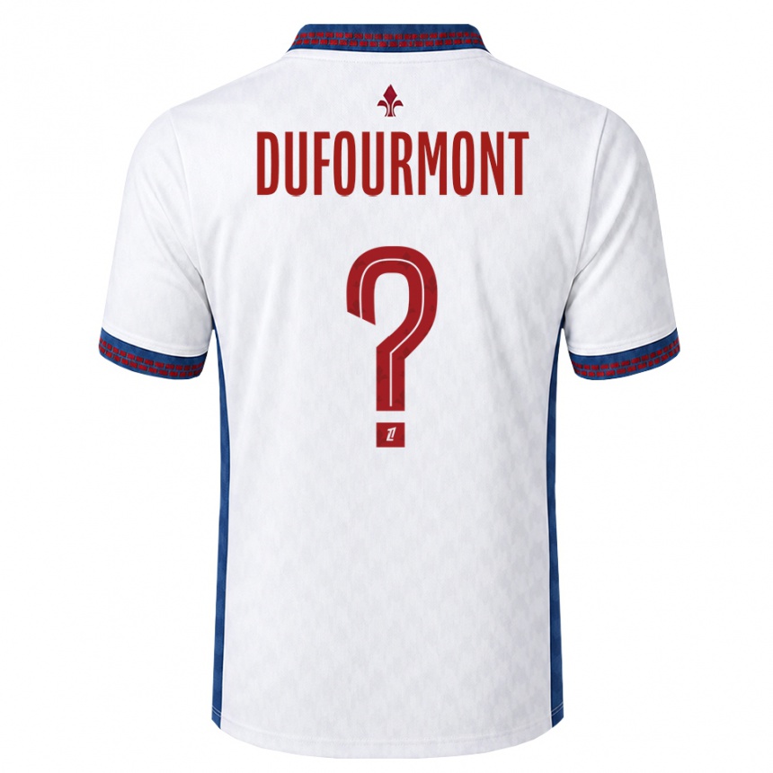 גברים כדורגל Eléa Dufourmont #0 אדום לבן כחול הרחק ג'רזי 2026/27
