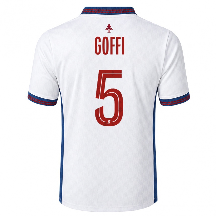 גברים כדורגל Maxima Goffi #5 אדום לבן כחול הרחק ג'רזי 2026/27