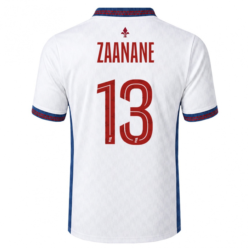 גברים כדורגל Hacène Zaanane #13 אדום לבן כחול הרחק ג'רזי 2026/27