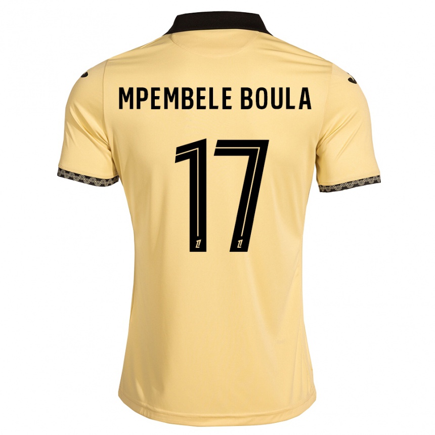 גברים כדורגל Exaucé Mpembele Boula #17 לבן נאבאחו שחור הרחק ג'רזי 2026/27