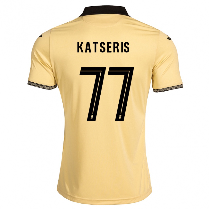 גברים כדורגל Panos Katseris #77 לבן נאבאחו שחור הרחק ג'רזי 2026/27