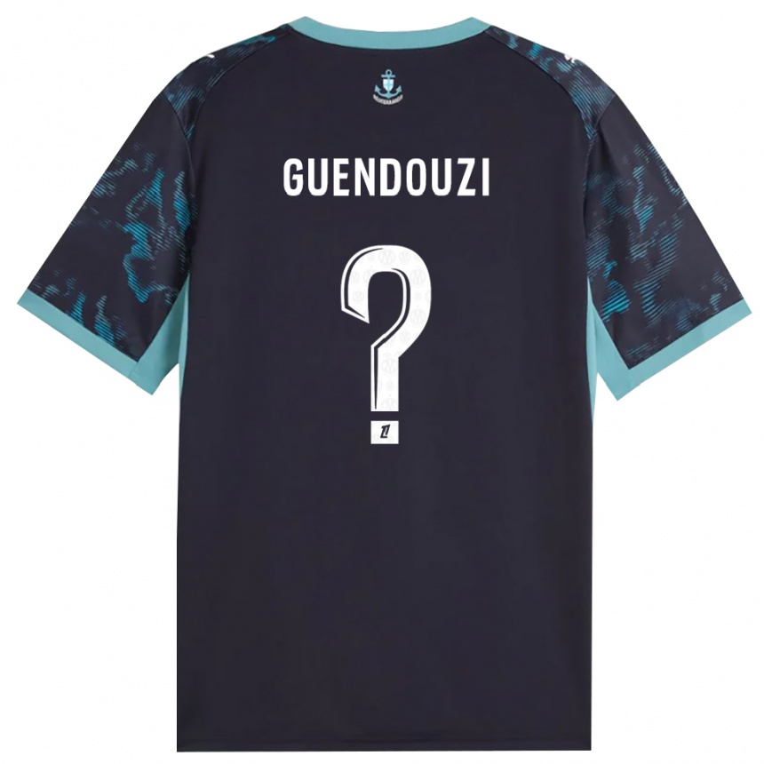 גברים כדורגל Milan Guendouzi Olie #0 טורקיז בהיר שחור הרחק ג'רזי 2026/27