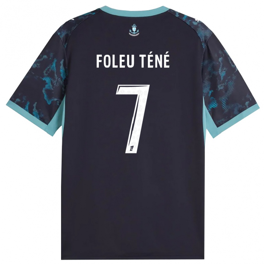 גברים כדורגל Krys Foleu Téné #7 טורקיז בהיר שחור הרחק ג'רזי 2026/27