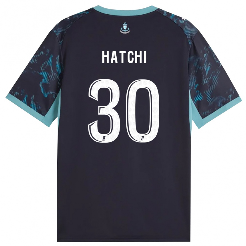 גברים כדורגל Anaïs Hatchi #30 טורקיז בהיר שחור הרחק ג'רזי 2026/27 גברים כדורגל Anaïs Hatchi #30 טורקיז בהיר שחור הרחק ג'רזי 2026/27