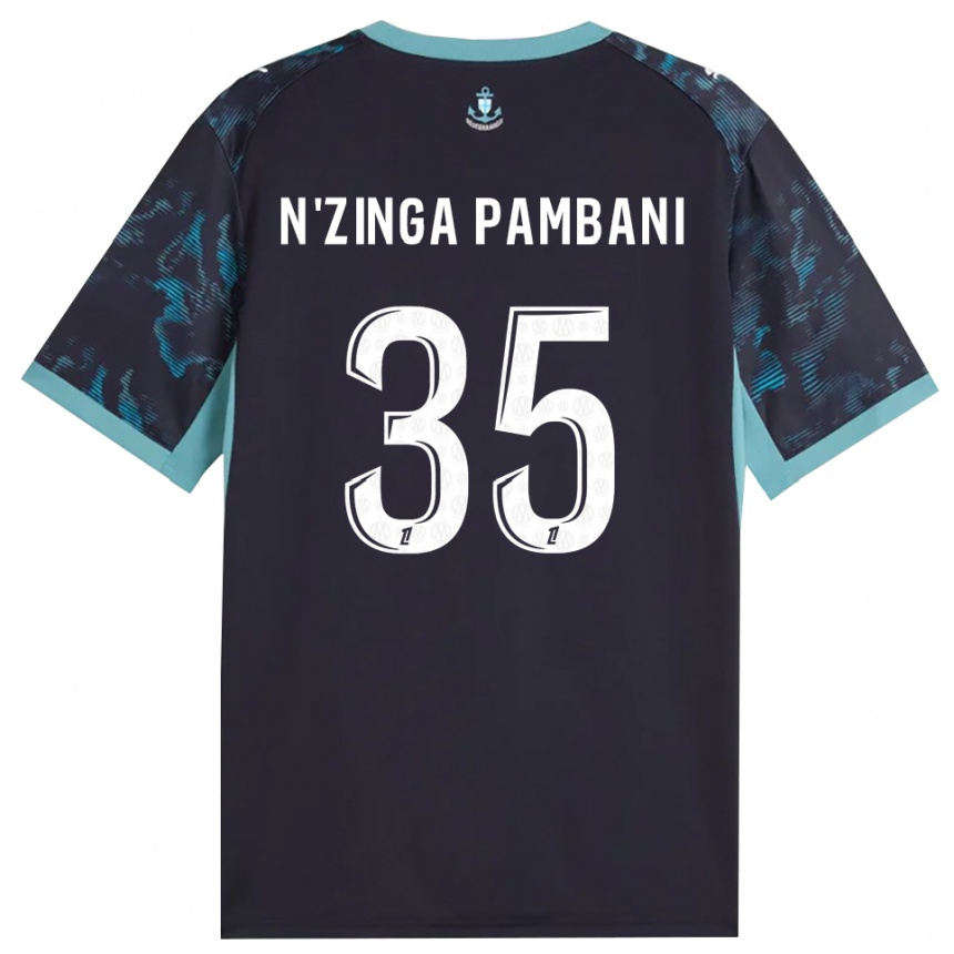 גברים כדורגל Pladi N'zinga Pambani #35 טורקיז בהיר שחור הרחק ג'רזי 2026/27