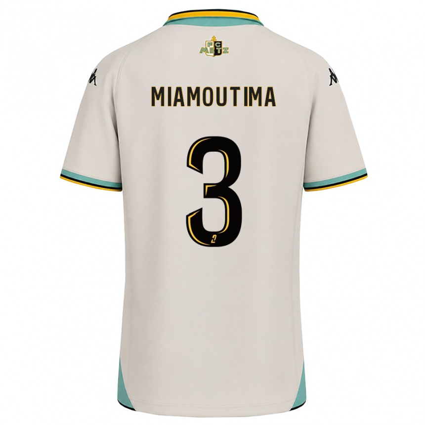 גברים כדורגל Harly-James Miamoutima #3 לבן פרחוני שחור הרחק ג'רזי 2026/27