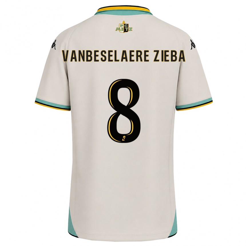 גברים כדורגל Vadim Vanbeselaere Zieba #8 לבן פרחוני שחור הרחק ג'רזי 2026/27