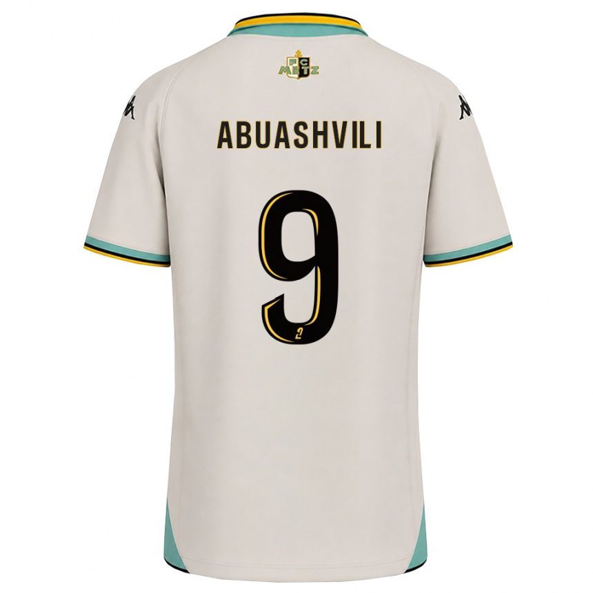 גברים כדורגל Giorgi Abuashvili #9 לבן פרחוני שחור הרחק ג'רזי 2026/27 גברים כדורגל Giorgi Abuashvili #9 לבן פרחוני שחור הרחק ג'רזי 2026/27