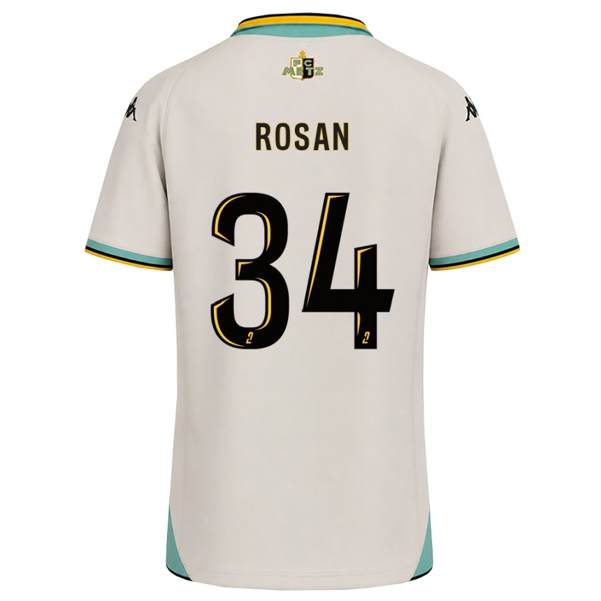 גברים כדורגל Kaylia Rosan #34 לבן פרחוני שחור הרחק ג'רזי 2026/27