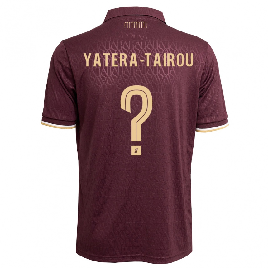 גברים כדורגל Lassana Yatera-Tairou #0 חום חולי אדום הרחק ג'רזי 2026/27