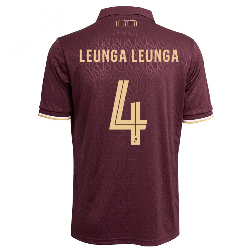 גברים כדורגל Daryl Leunga Leunga #4 חום חולי אדום הרחק ג'רזי 2026/27