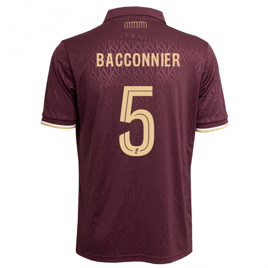 גברים כדורגל Kévin Bacconnier #5 חום חולי אדום הרחק ג'רזי 2026/27