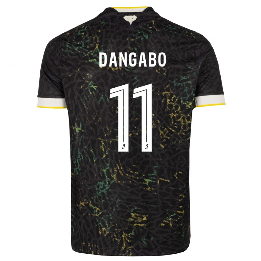 גברים כדורגל Hamissou Dangabo #11 שחור לבן צהוב הרחק ג'רזי 2026/27