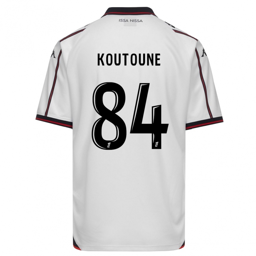 גברים כדורגל Hamza Koutoune #84 שחור לבן הרחק ג'רזי 2026/27 גברים כדורגל Hamza Koutoune #84 שחור לבן הרחק ג'רזי 2026/27