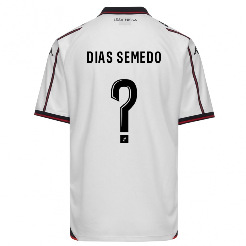 גברים כדורגל Samuel Dias Semedo #0 שחור לבן הרחק ג'רזי 2026/27