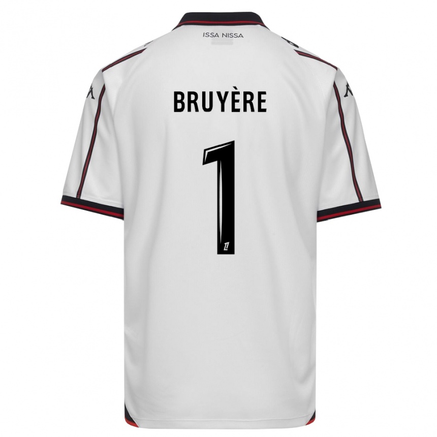 גברים כדורגל Théo Bruyère #1 שחור לבן הרחק ג'רזי 2026/27