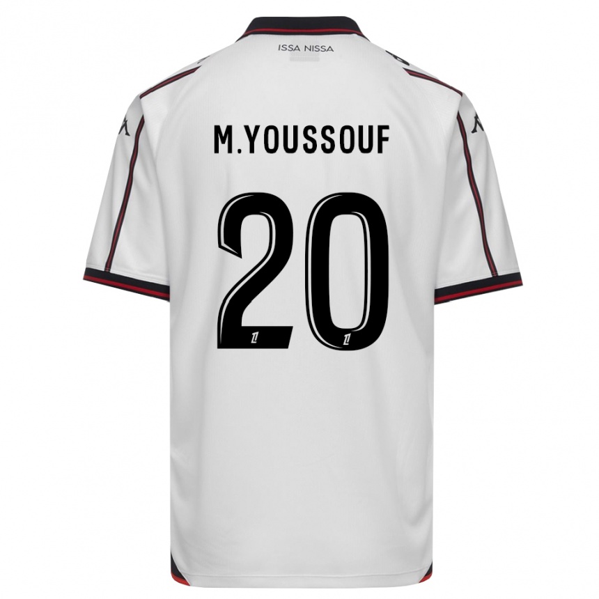 גברים כדורגל Mousslim Youssouf #20 שחור לבן הרחק ג'רזי 2026/27 גברים כדורגל Mousslim Youssouf #20 שחור לבן הרחק ג'רזי 2026/27