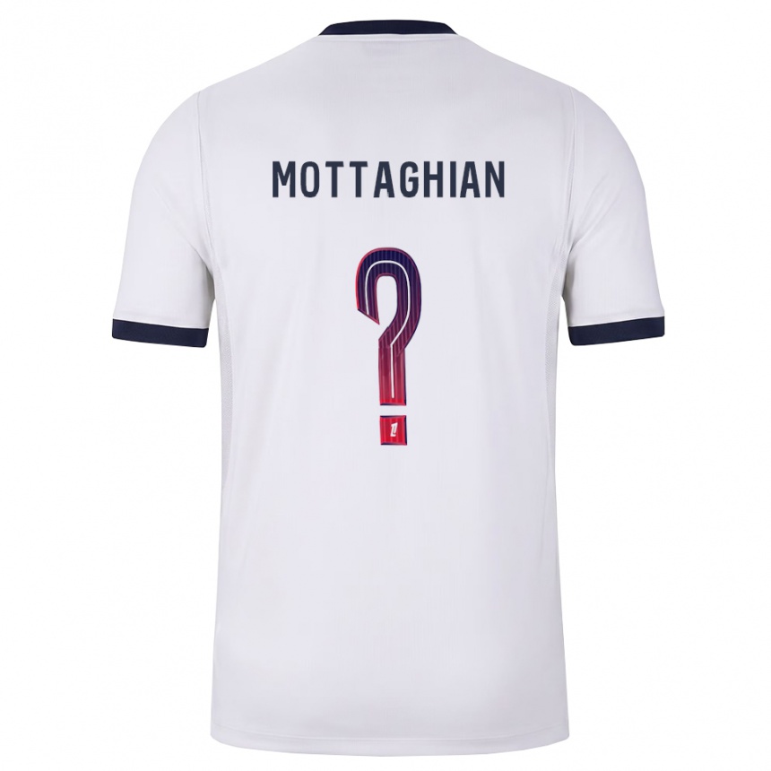 גברים כדורגל Keyvan Mottaghian #0 לבן שחור אדום הרחק ג'רזי 2026/27