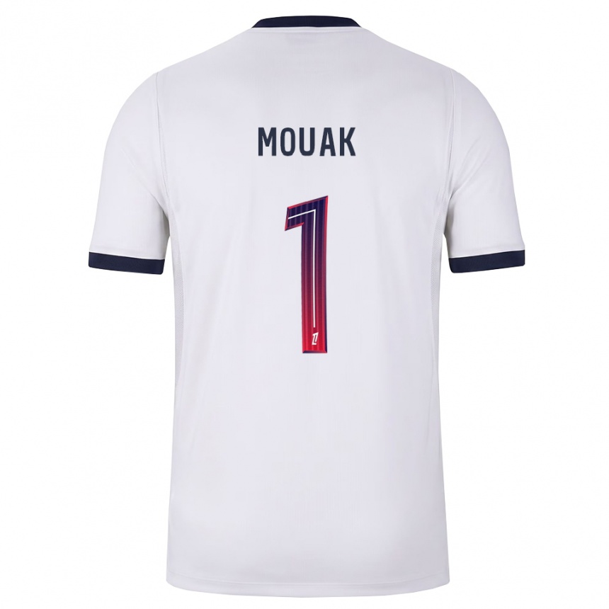 גברים כדורגל Adam Mouak #1 לבן שחור אדום הרחק ג'רזי 2026/27