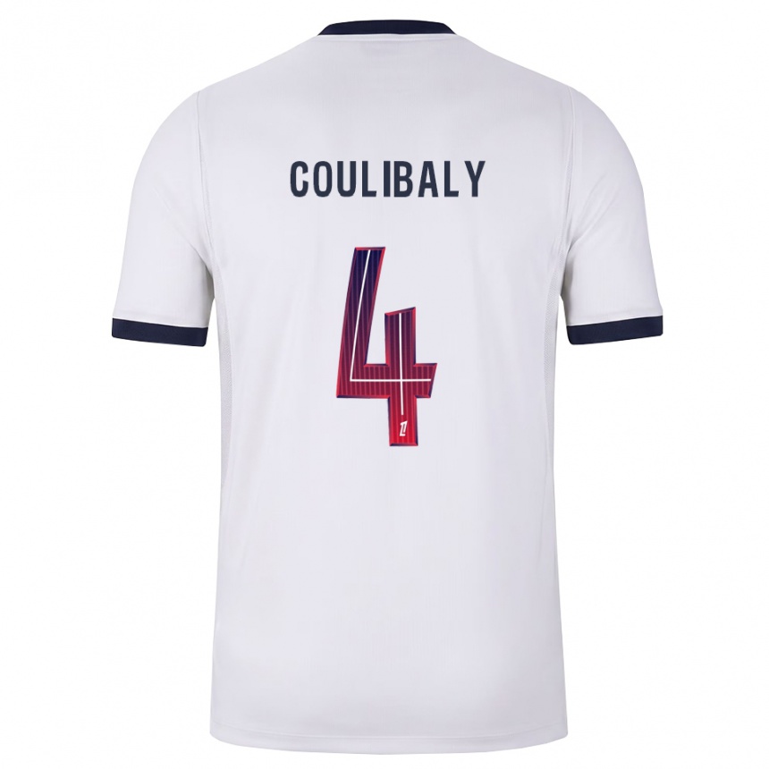גברים כדורגל Samba Coulibaly #4 לבן שחור אדום הרחק ג'רזי 2026/27