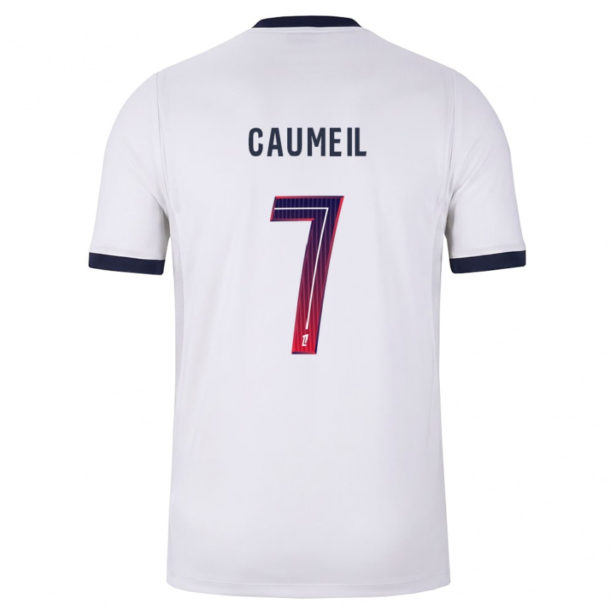 גברים כדורגל Paul Caumeil #7 לבן שחור אדום הרחק ג'רזי 2026/27