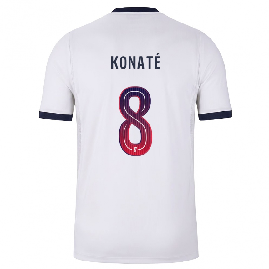 גברים כדורגל Seydou Konaté #8 לבן שחור אדום הרחק ג'רזי 2026/27 גברים כדורגל Seydou Konaté #8 לבן שחור אדום הרחק ג'רזי 2026/27