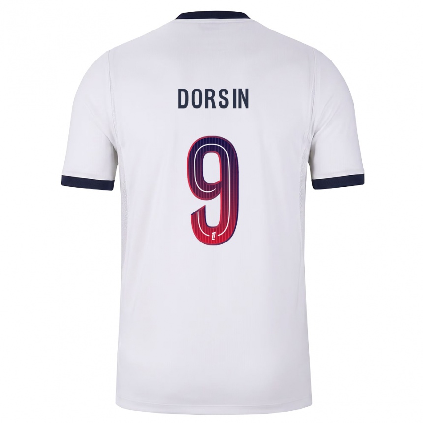 גברים כדורגל Frøya Dorsin #9 לבן שחור אדום הרחק ג'רזי 2026/27