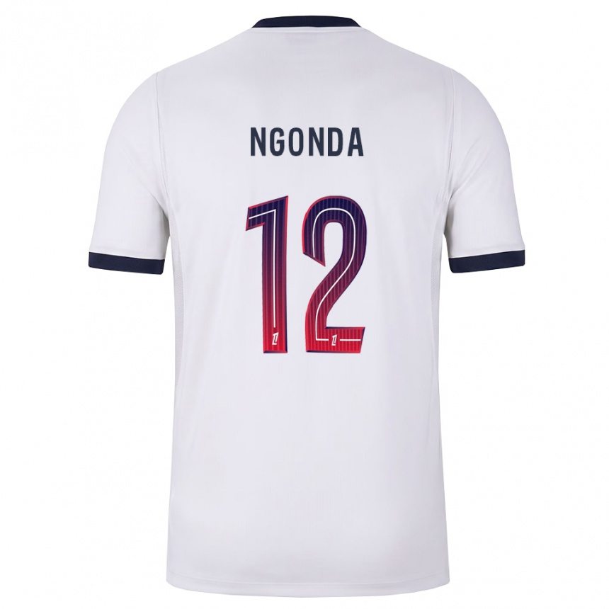 גברים כדורגל Merdi Ngonda #12 לבן שחור אדום הרחק ג'רזי 2026/27