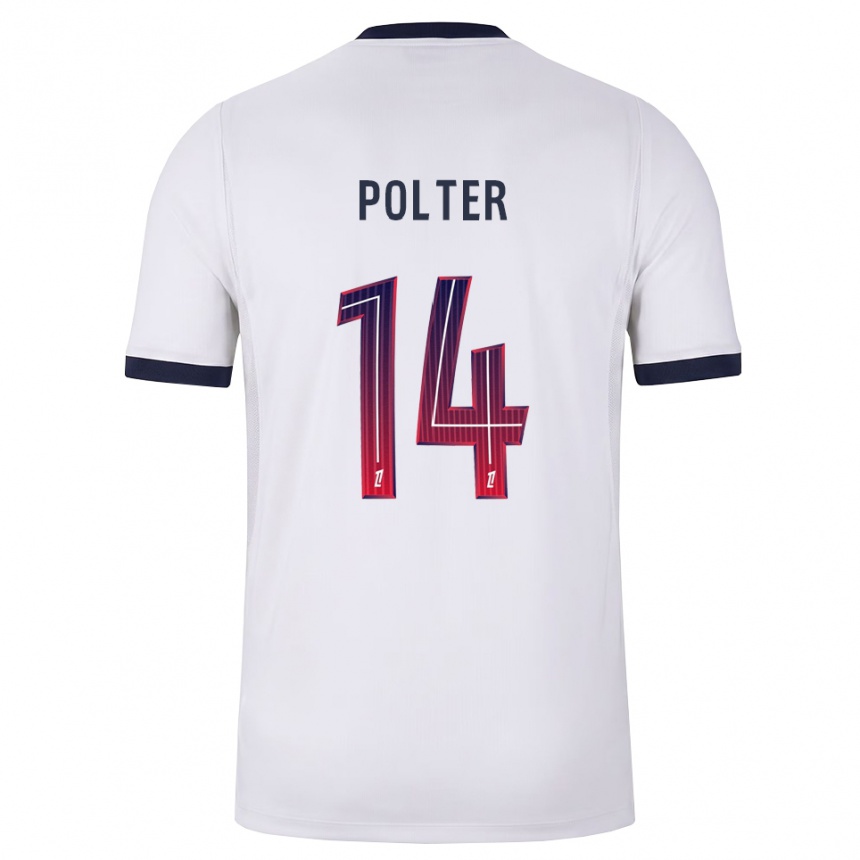 גברים כדורגל Ewan Polter #14 לבן שחור אדום הרחק ג'רזי 2026/27