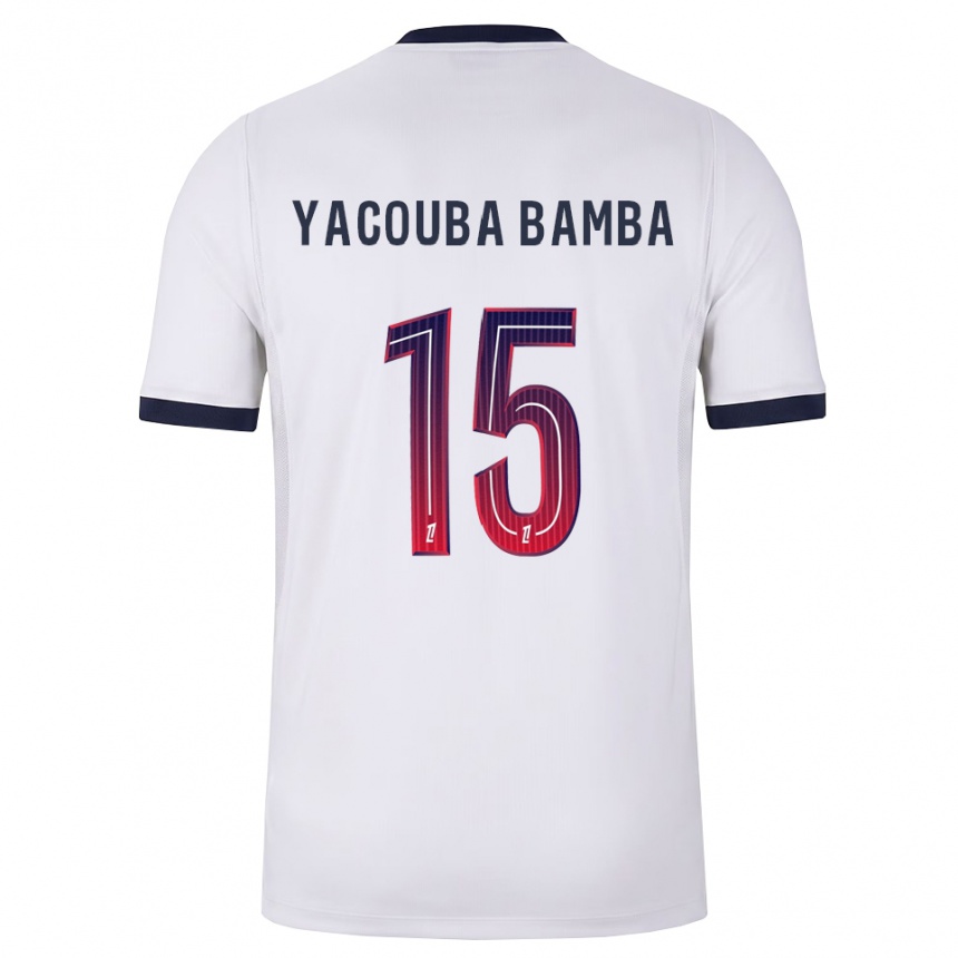גברים כדורגל Ben Yacouba Bamba #15 לבן שחור אדום הרחק ג'רזי 2026/27