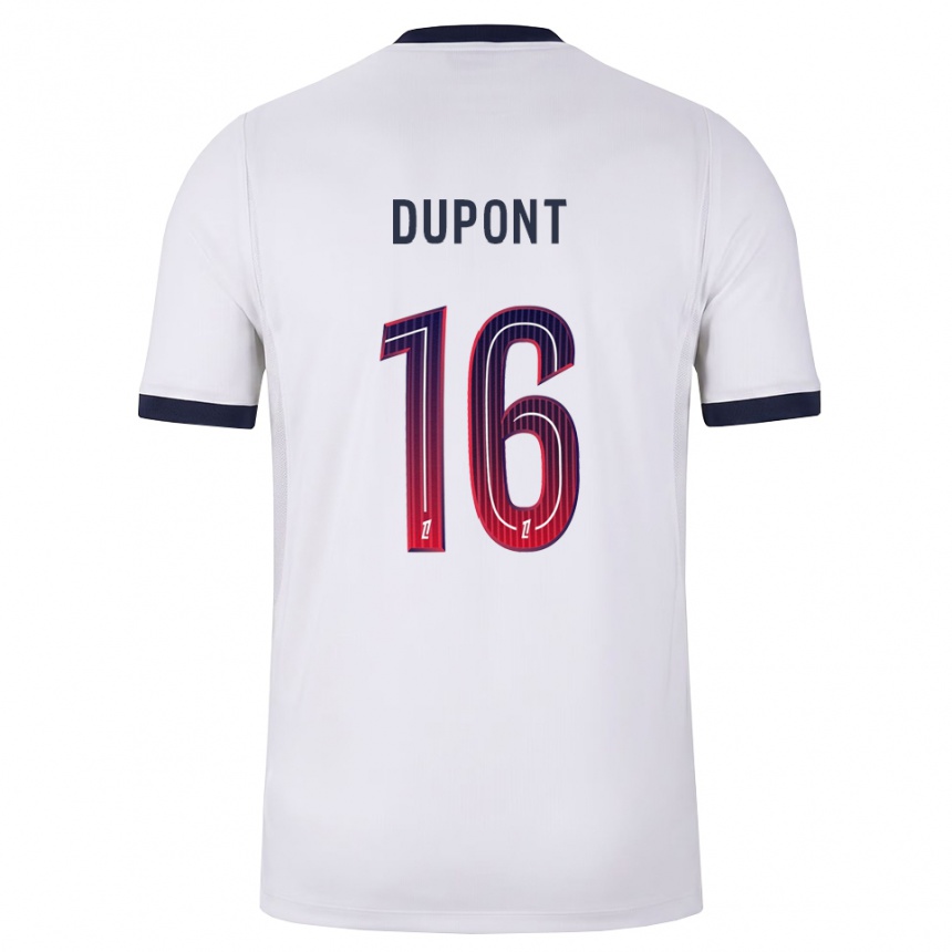 גברים כדורגל Raphaël Dupont #16 לבן שחור אדום הרחק ג'רזי 2026/27