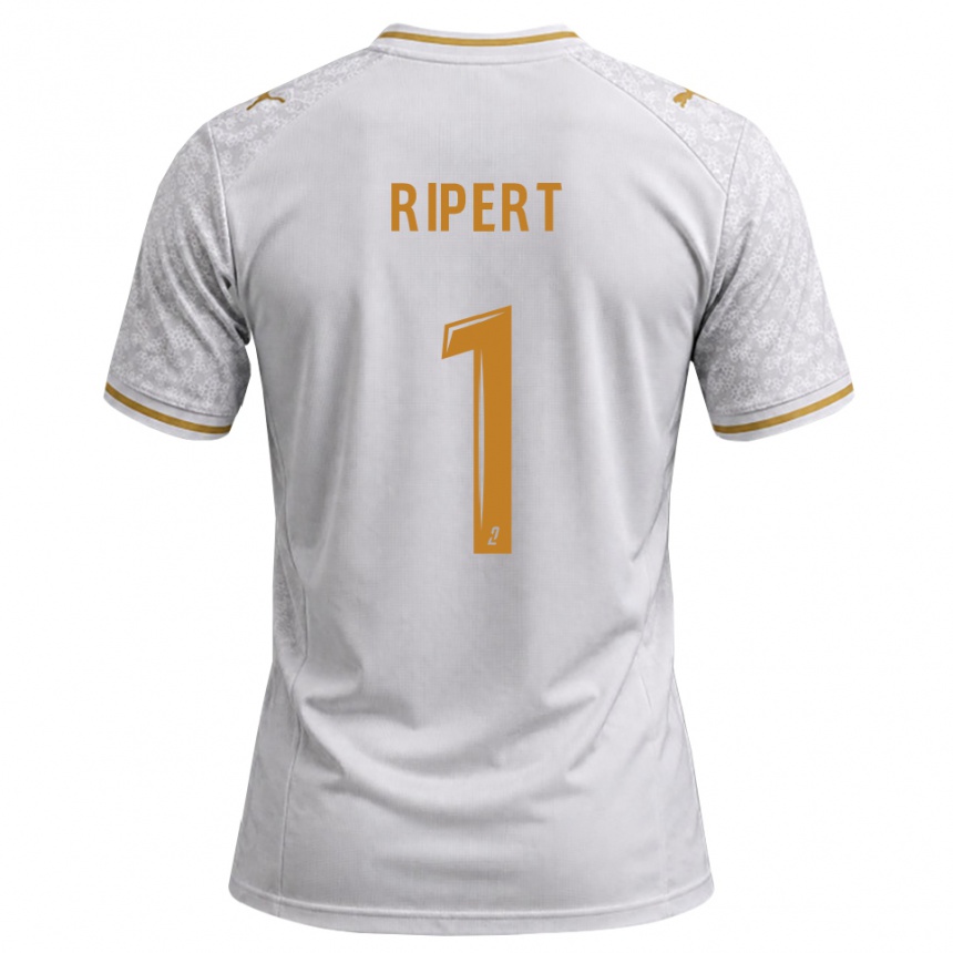 גברים כדורגל Léo Ripert #1 לבן אפור זהב הרחק ג'רזי 2026/27 גברים כדורגל Léo Ripert #1 לבן אפור זהב הרחק ג'רזי 2026/27
