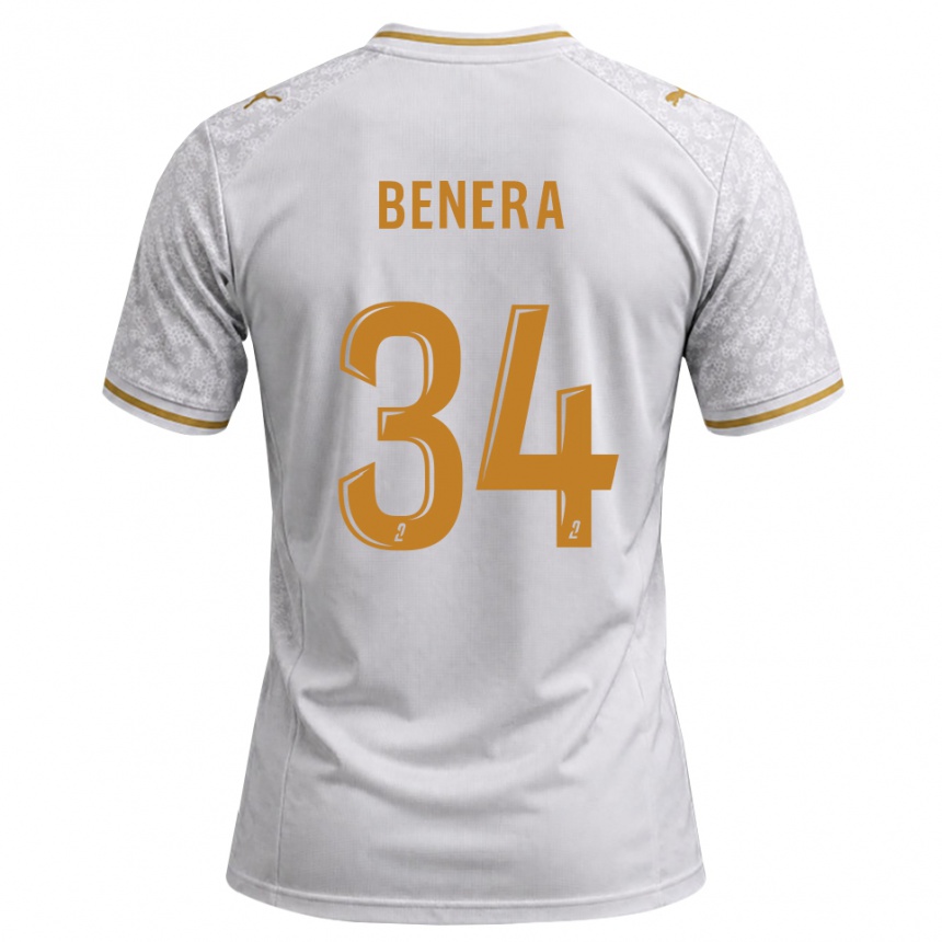 גברים כדורגל Ummene Benera #34 לבן אפור זהב הרחק ג'רזי 2026/27 גברים כדורגל Ummene Benera #34 לבן אפור זהב הרחק ג'רזי 2026/27