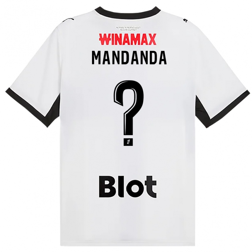 גברים כדורגל Sacha Mandanda #0 לבן אדום שחור הרחק ג'רזי 2026/27