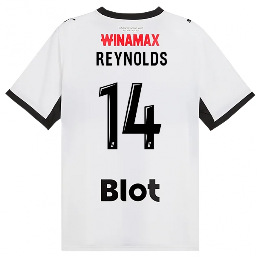 גברים כדורגל Bryan Reynolds #14 לבן אדום שחור הרחק ג'רזי 2026/27