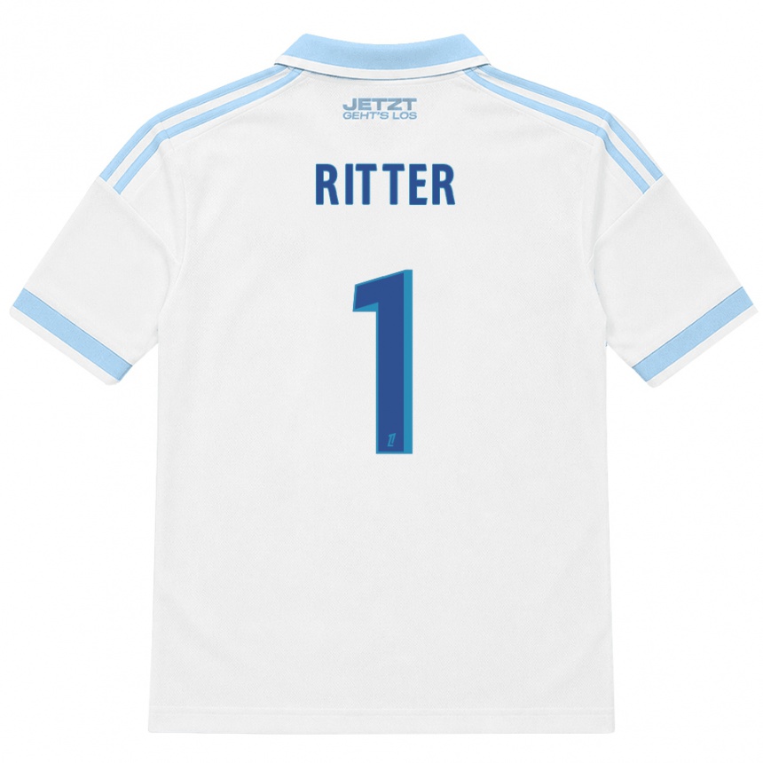 גברים כדורגל Maxime Ritter #1 כחול שמיים בהיר לבן אדום הרחק ג'רזי 2026/27