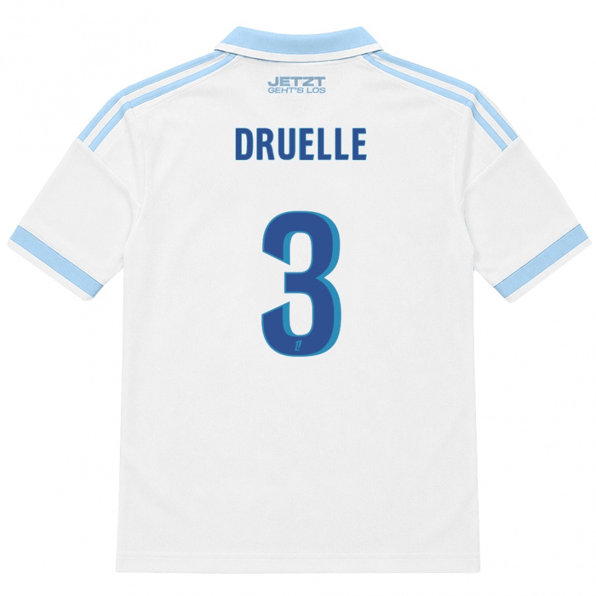 גברים כדורגל Robin Druelle #3 כחול שמיים בהיר לבן אדום הרחק ג'רזי 2026/27