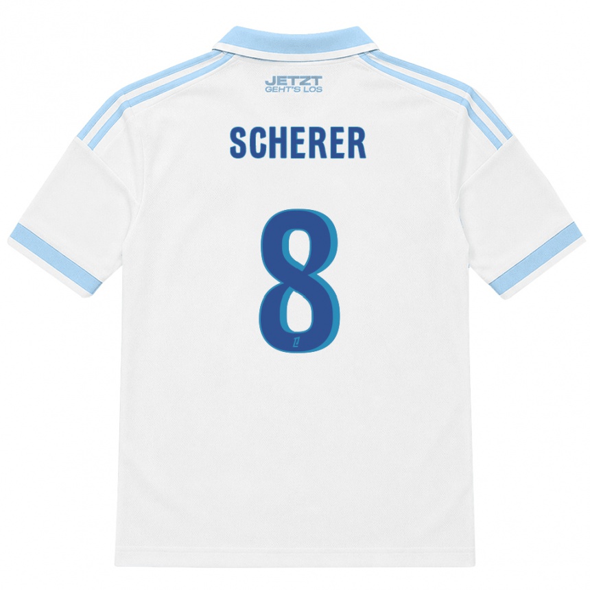 גברים כדורגל Louis Scherer #8 כחול שמיים בהיר לבן אדום הרחק ג'רזי 2026/27