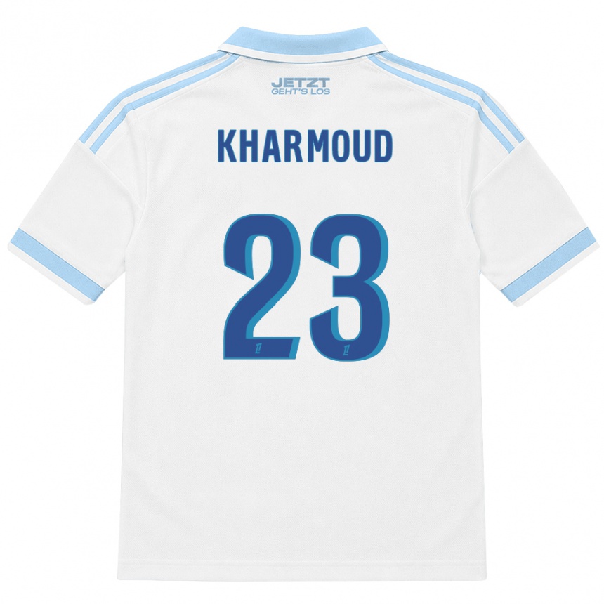 גברים כדורגל Rayan Kharmoud #23 כחול שמיים בהיר לבן אדום הרחק ג'רזי 2026/27