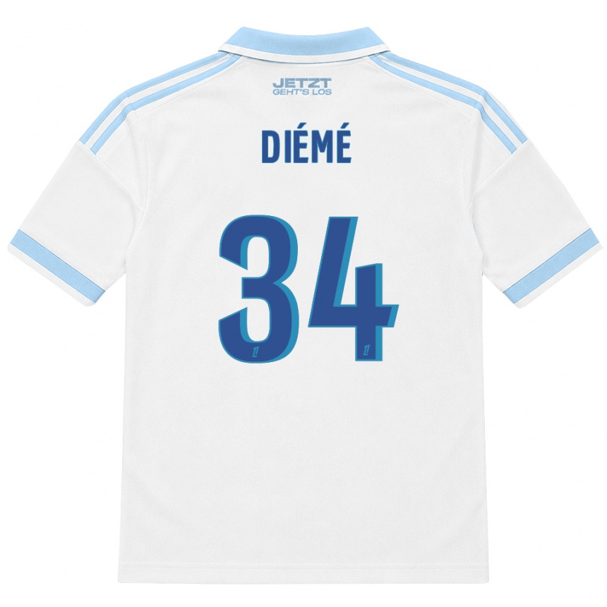 גברים כדורגל יאיה דיימה #34 כחול שמיים בהיר לבן אדום הרחק ג'רזי 2026/27