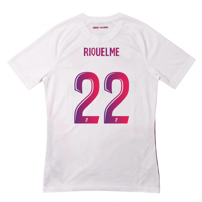 גברים כדורגל Laura Riquelme #22 לבן ורוד סגול הרחק ג'רזי 2026/27