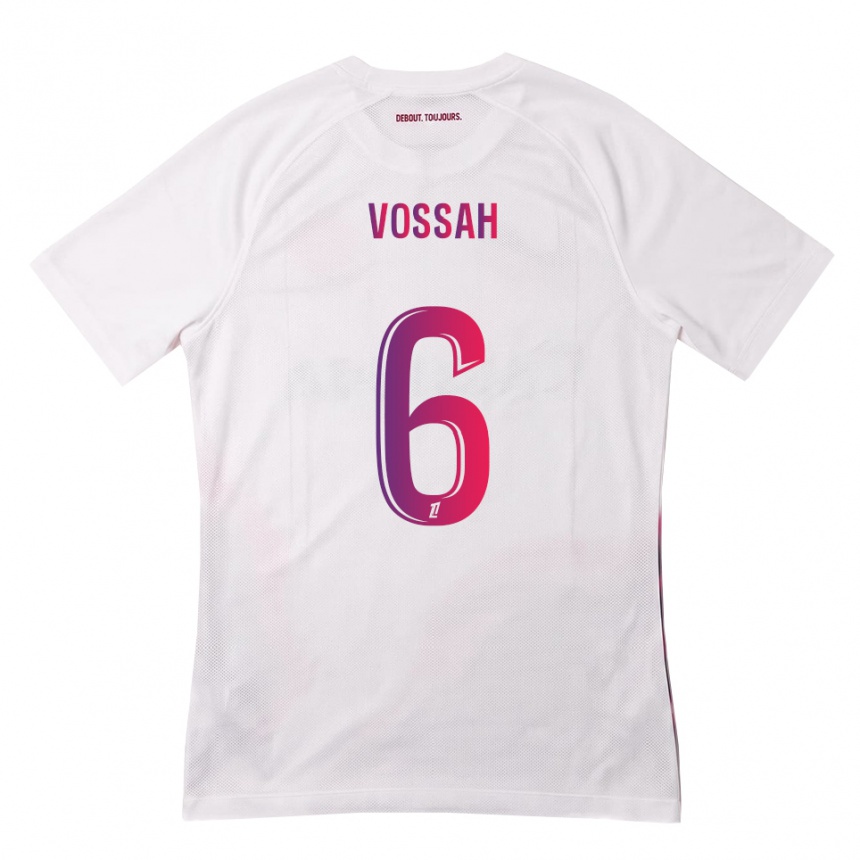 גברים כדורגל Alexis Vossah #6 לבן ורוד סגול הרחק ג'רזי 2026/27
