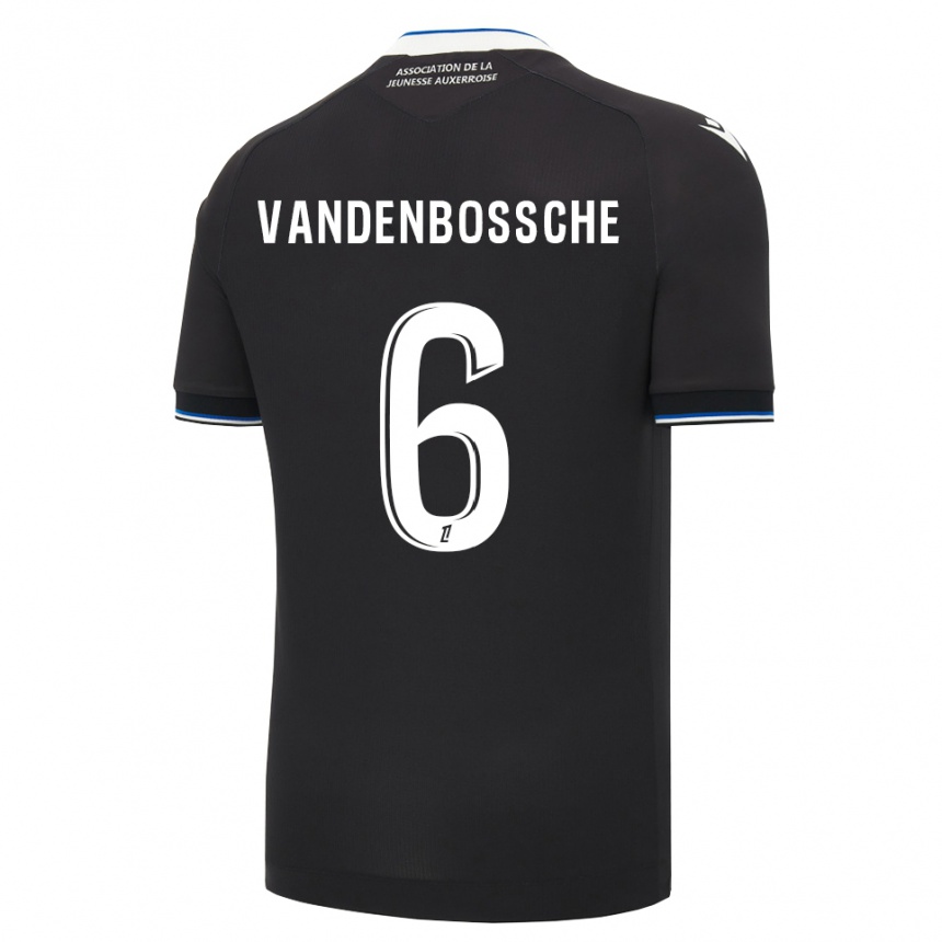 גברים כדורגל Louka Vandenbossche #6 שחור כחול לבן הרחק ג'רזי 2026/27