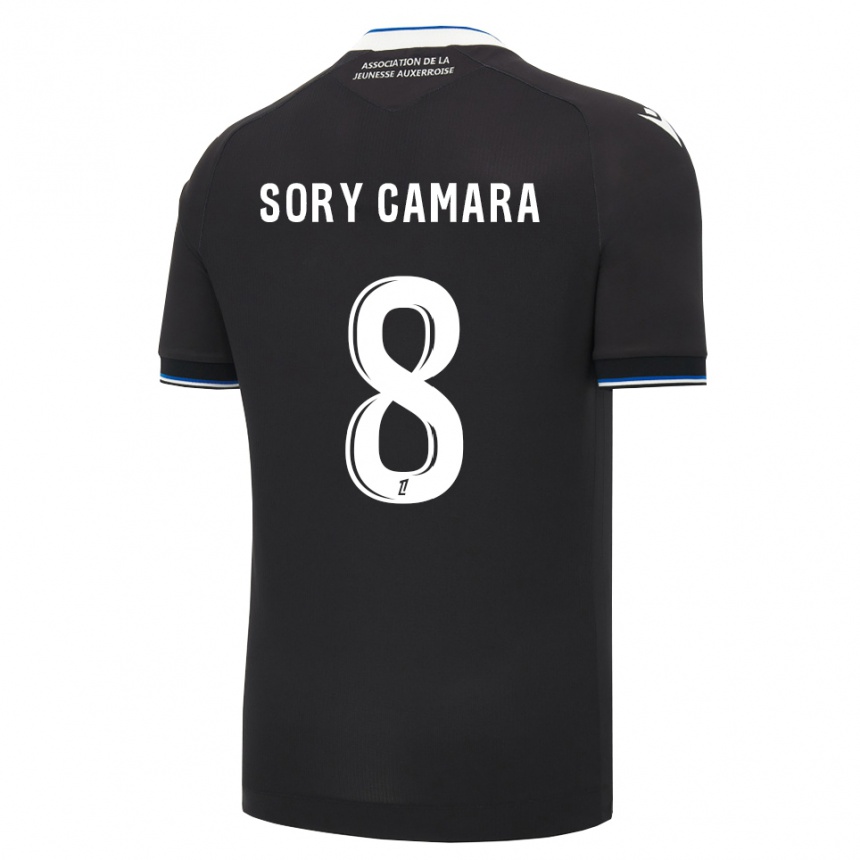 גברים כדורגל Ibrahima Sory Camara #8 שחור כחול לבן הרחק ג'רזי 2026/27