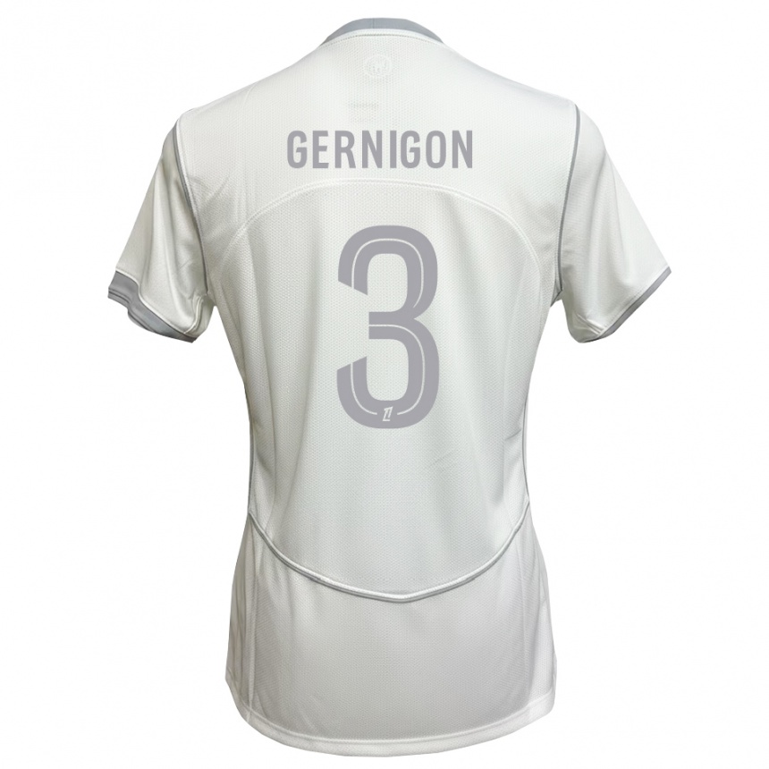 גברים כדורגל Maël Gernigon #3 לבן אפור הרחק ג'רזי 2026/27
