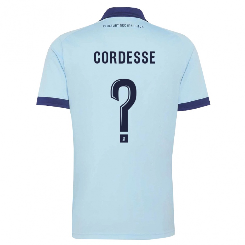 גברים כדורגל Matis Cordesse #0 כחול תירס שחור הרחק ג'רזי 2026/27