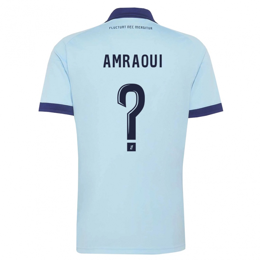 גברים כדורגל Ismael Amraoui #0 כחול תירס שחור הרחק ג'רזי 2026/27